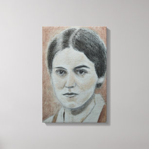 Portret van H. Edith Stein Canvas Afdruk