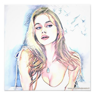 Portret van Hailey Foto Afdruk