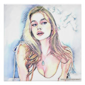 Portret van Hailey Perfect Poster (Voorkant)