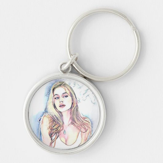 Portret van Hailey Sleutelhanger (Voorkant)