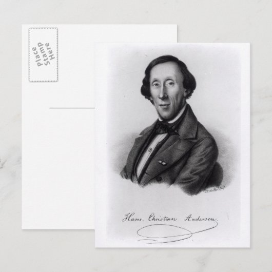 Portret van Hans Christelijk Andersen Briefkaart (Voorkant / Achterkant)