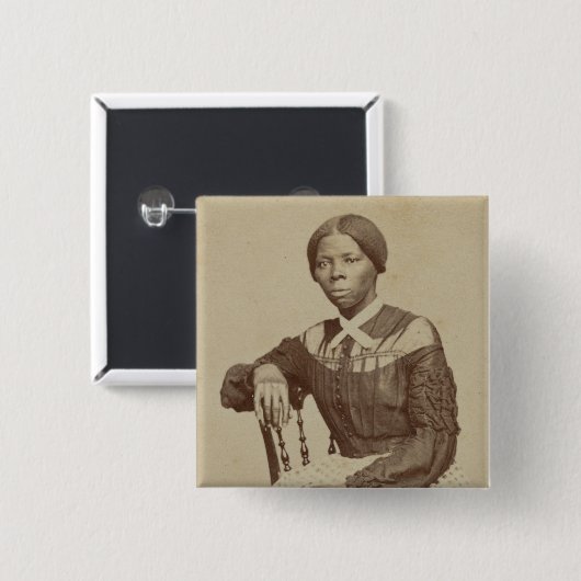 Portret van Harriet Tubman | 1868-69 Vierkante Button 5,1 Cm (Voorkant /achterkant)