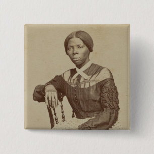 Portret van Harriet Tubman   1868-69 Vierkante Button 5,1 Cm