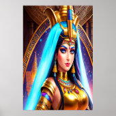 Portret van Hathor Egyptian Goddess | AI Art. Poster (Voorkant)