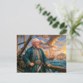 Portret van Hayreddin Barbarossa vlootcommandant Briefkaart (Staand voorkant)