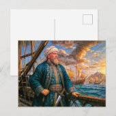 Portret van Hayreddin Barbarossa vlootcommandant Briefkaart (Voorkant / Achterkant)