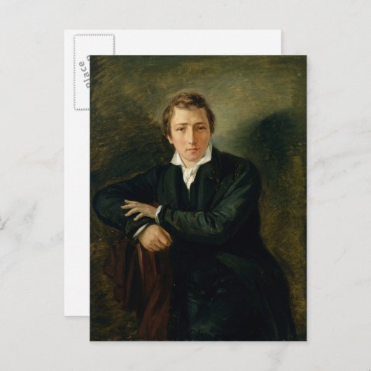 Portret van Heinrich Heine 1831 Briefkaart (Voorkant / Achterkant)