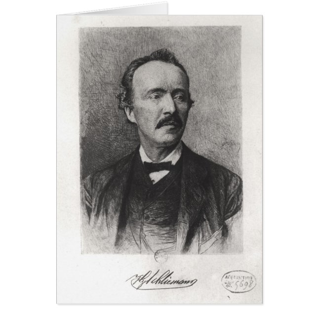 Portret van Heinrich Schliemann (Voorkant)