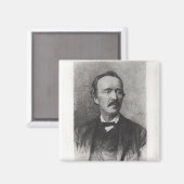 Portret van Heinrich Schliemann Magneet (Voorkant / Achterkant)