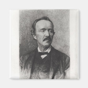 Portret van Heinrich Schliemann Magneet