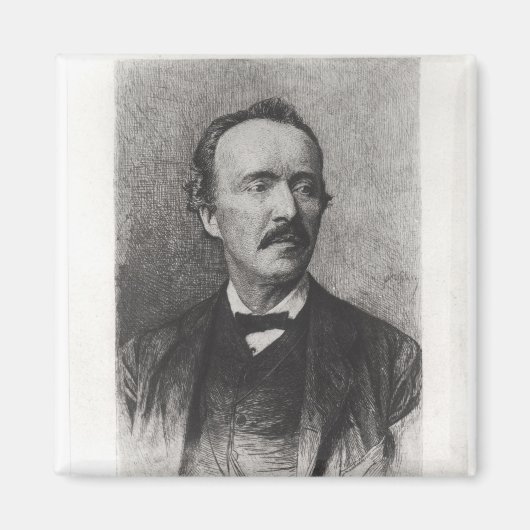 Portret van Heinrich Schliemann Magneet (Voorkant)