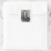 Portret van Heinrich Schliemann Vierkante Sticker (Tas)