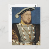 Portret van Hendrik VIII van Engeland door Hans Ho Briefkaart (Voorkant / Achterkant)