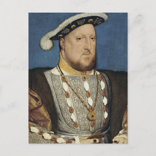 Portret van Hendrik VIII van Engeland door Hans Ho Briefkaart (Voorkant)
