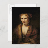 Portret van Hendrikje Stoffels Briefkaart (Voorkant / Achterkant)