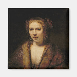 Portret van Hendrikje Stoffels Magneet