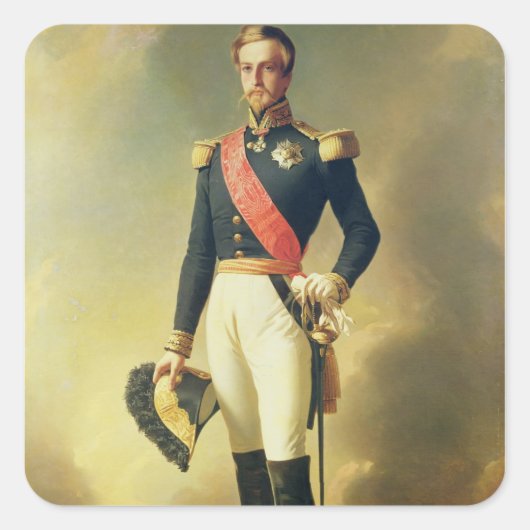 Portret van Henri-Eugene-Philippe-Louis Vierkante Sticker (Voorkant)