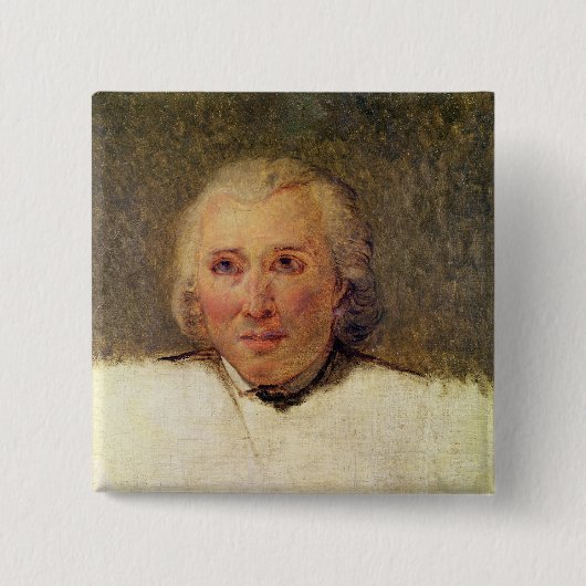 Portret van Henri Gregoire Vierkante Button 5,1 Cm (Voorkant)