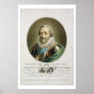 Portret van Henri IV, koning van Frankrijk en Nava Poster