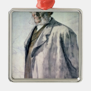 Portret van Henrik Ibsen, 1895 Metalen Ornament