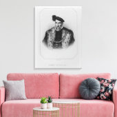 Portret van Henry Fitzalan, 12e graaf van Canvas Afdruk (Insitu (Woonkamer))