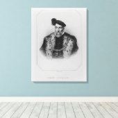 Portret van Henry Fitzalan, 12e graaf van Canvas Afdruk (Insitu (Houten vloer))