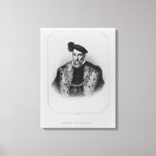 Portret van Henry Fitzalan, 12e graaf van Canvas Afdruk (Voorkant)