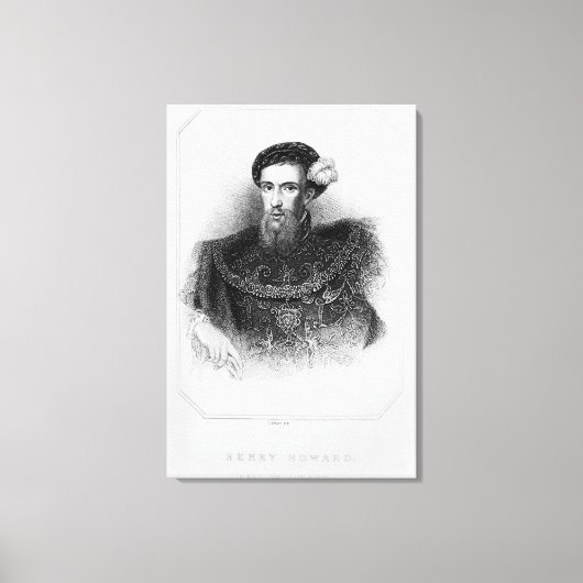 Portret van Henry Howard Earl of Surrey Canvas Afdruk (Voorkant)