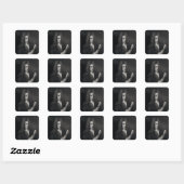 Portret van Henry Purcell Vierkante Sticker (Vel)