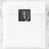 Portret van Henry Purcell Vierkante Sticker (Tas)
