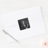 Portret van Henry Purcell Vierkante Sticker (Envelop)
