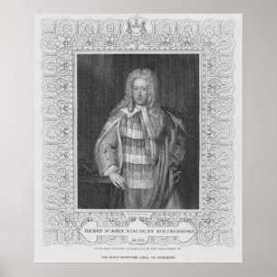 Portret van Henry St. John Viscount Bolingbroke Poster