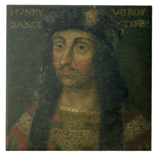 Portret van Henry VII (1457-1509) (olie op het pan Tegeltje