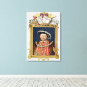 Portret van Henry VIII (1491-1547) als verdediger  Canvas Afdruk (Insitu (Houten vloer))