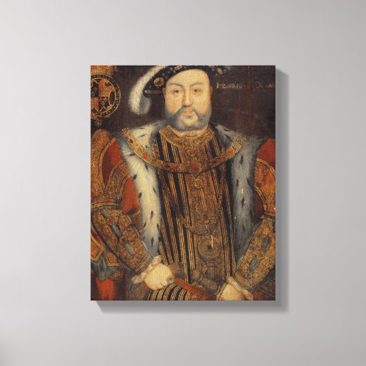 Portret van Henry VIII Canvas Afdruk (Voorkant)