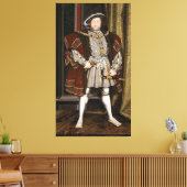 Portret van Henry VIII door Hans Holbein de Younge Canvas Afdruk (Insitu (Woonkamer))