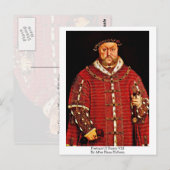 Portret van Henry VIII door na Hans Holbein -3 Briefkaart (Voorkant / Achterkant)