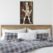 Portret van Henry VIII (Hans Holbein de Younger) Canvas Afdruk (Insitu (Slaapkamer))