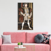 Portret van Henry VIII (Hans Holbein de Younger) Canvas Afdruk (Insitu (Woonkamer))