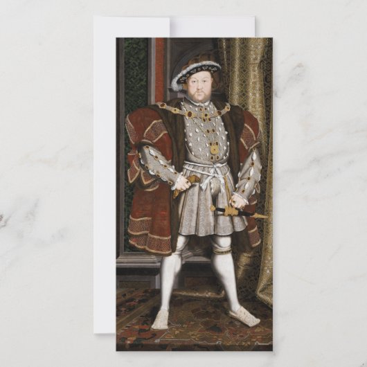 Portret van Henry VIII (Hans Holbein de Younger) Kaart (Voorkant)