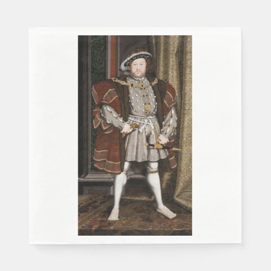 Portret van Henry VIII (Hans Holbein de Younger) Servet (Voorkant)