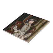 Portret van Henry VIII (Hans Holbein de Younger) Tegeltje (Zijkant)