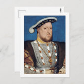 Portret van Henry VIII of England, Holbein Briefkaart (Voorkant / Achterkant)