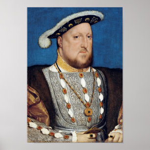 Portret van Henry VIII of England, Holbein Poster