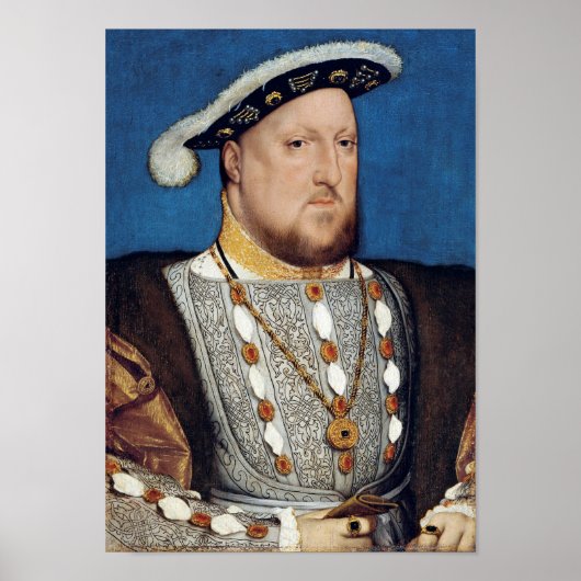 Portret van Henry VIII of England, Holbein Poster (Voorkant)