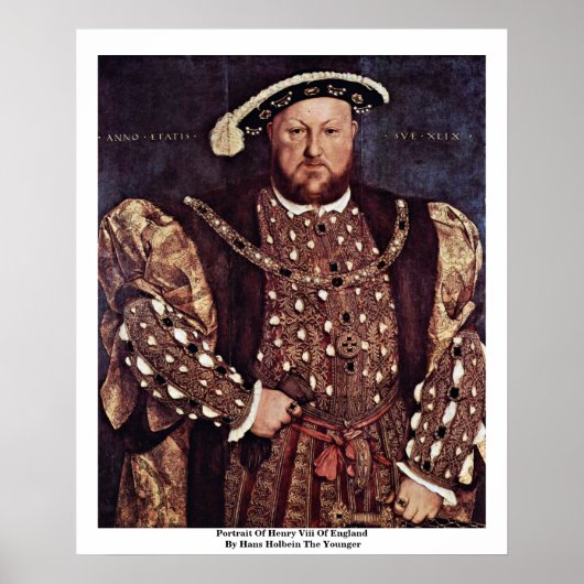 portret van Henry VIII of England Poster (Voorkant)