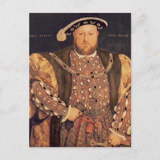 Portret van Henry VIII van 49.1540 jaar Briefkaart (Voorkant)