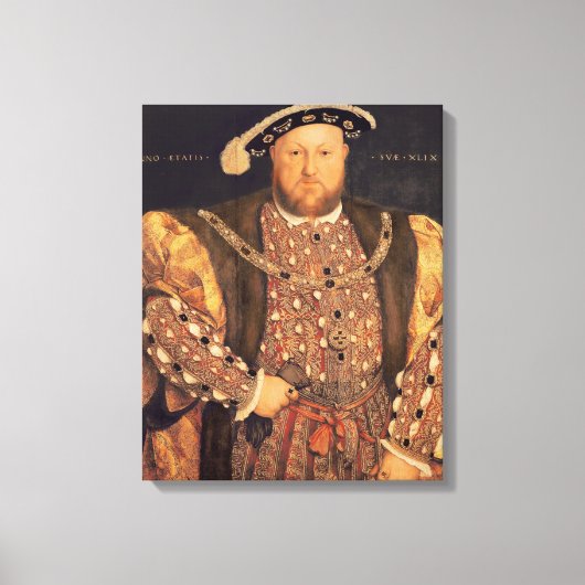 Portret van Henry VIII van 49.1540 jaar Canvas Afdruk (Voorkant)