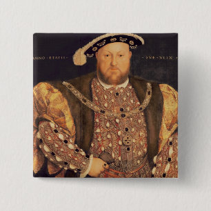 Portret van Henry VIII van 49.1540 jaar Vierkante Button 5,1 Cm