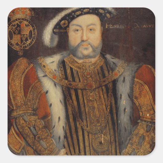 Portret van Henry VIII Vierkante Sticker (Voorkant)